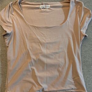 Pink Rose Taupe Short Sleeve Top